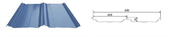 仲博cbin-直立锁缝YX56-410-820型压型钢板(图1)